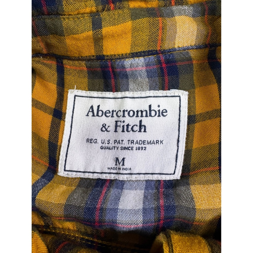 Abercrombie & Fitch Plaid Top Women M Viscose Preppy Academia Cabin Cozy Classic - Picture 3 of 7